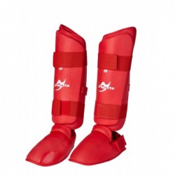 Shin and foot guard Karate red