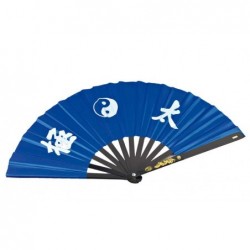 Tai Chi waaier blauw