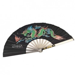Steel fan dragon black